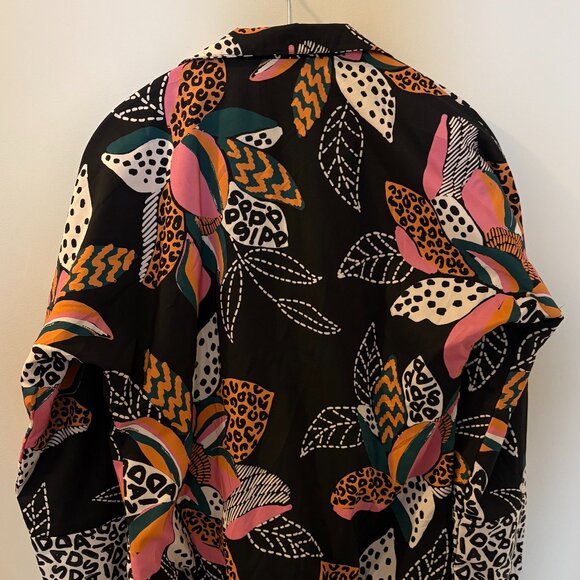 NWT Farm Rio x Adidas front zip floral & graphic print lightweight jacket sz sma - Picture 2 of 6